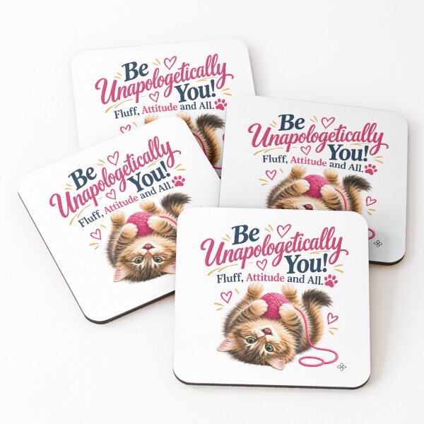 Item preview, Funny Cat Image - Be Unapologetically Your!  Fluff, Attitude and All.  Cat Mom Gift designed and sold by BetterEveryDay1.