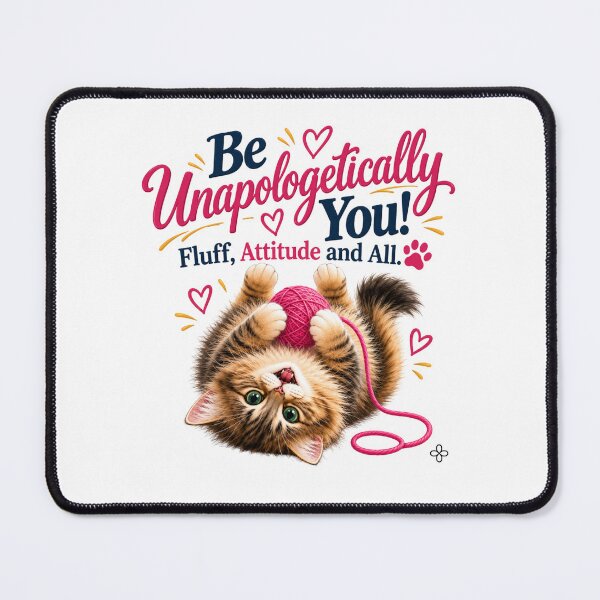 Item preview, Funny Cat Image - Be Unapologetically Your! Fluff, Attitude and All. Cat Mom Gift designed and sold by BetterEveryDay1.
