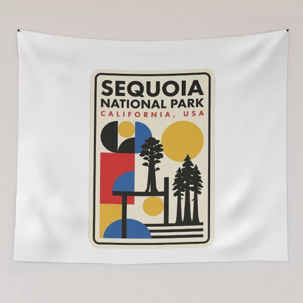 Item preview, Retro Sequoia National Park Bauhaus Geometric Skyline designed and sold by k3rstman1.