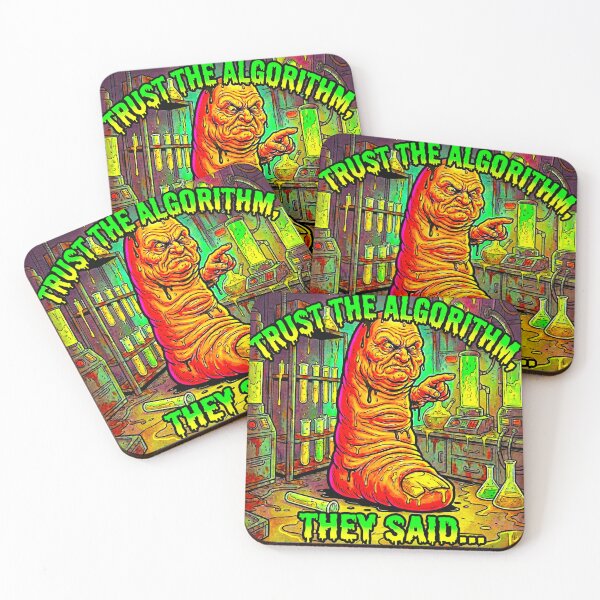 Item preview, Trust The Algorithm, They Said - Grotesque Tech Dystopia Art designed and sold by OmniaGlobal.