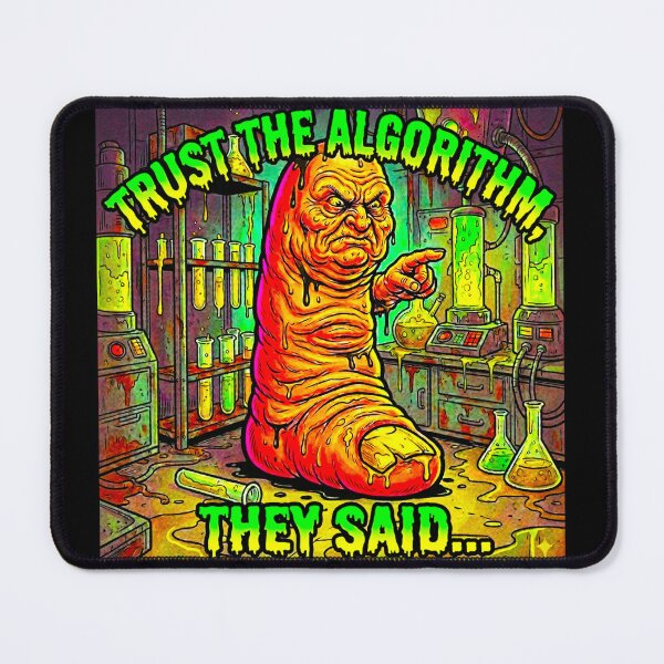 Item preview, Trust The Algorithm, They Said - Grotesque Tech Dystopia Art designed and sold by OmniaGlobal.