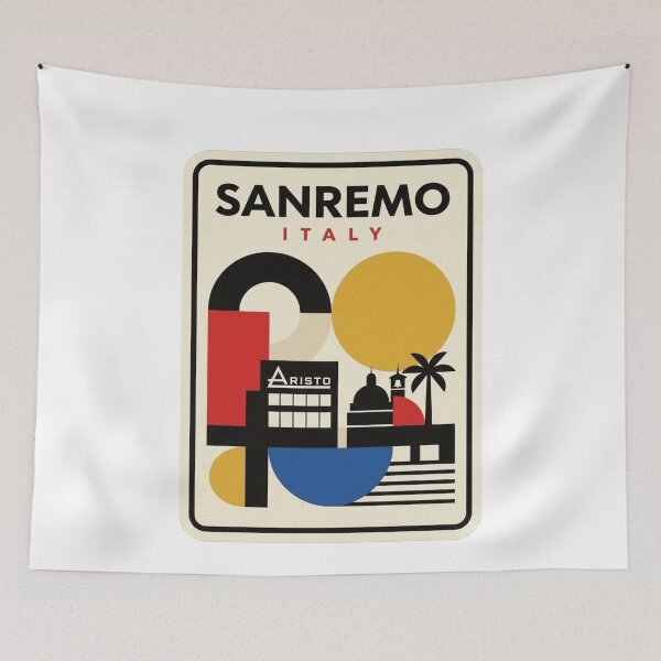 Item preview, Retro Sanremo Bauhaus Geometric Skyline designed and sold by k3rstman1.