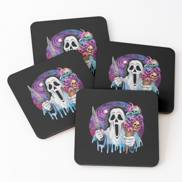 Item preview, Ghost with Skull Ice Cream Cone designed and sold by Krasnovaovaova.