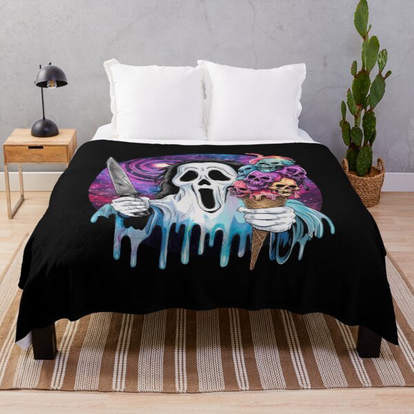 Item preview, Ghost with Skull Ice Cream Cone designed and sold by Krasnovaovaova.