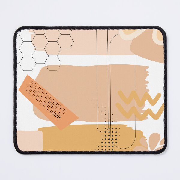 Item preview, Sandy Orange Abstract Collage – Warm Modern Geometric Art designed and sold by Khadique.