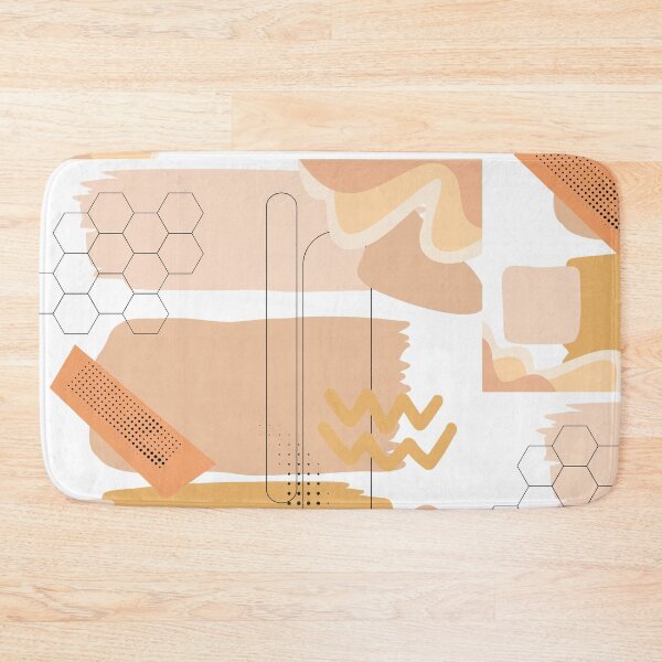 Item preview, Sandy Orange Abstract Collage – Warm Modern Geometric Art designed and sold by Khadique.