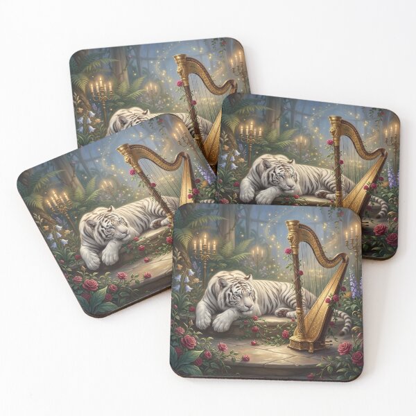 Item preview, Moonlight Melody — White Tiger & Harp designed and sold by TreatLLC.