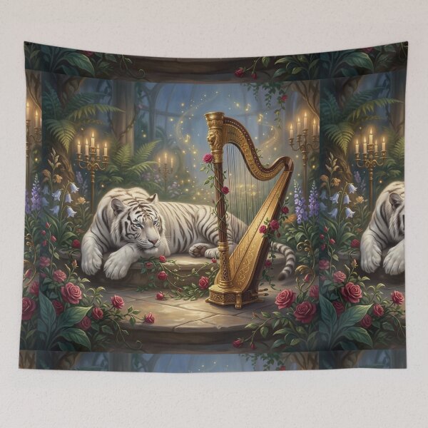 Item preview, Moonlight Melody — White Tiger & Harp designed and sold by TreatLLC.