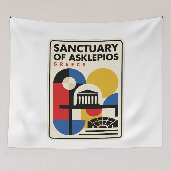 Item preview, Retro Sanctuary Of Asklepios Bauhaus Geometric Skyline designed and sold by k3rstman1.