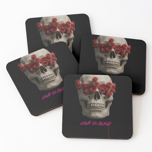 Item preview, Love Is Blind Gothic Skull Red Roses Dark Romantic Halloween designed and sold by Thespase.