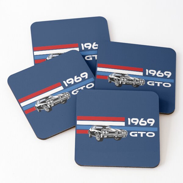 Item preview, VINTAGE 1969 GTO, CLASSIC CARS, AMERICAN MUSCLE CAR ART designed and sold by classic car craze.