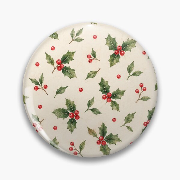 Item preview, Holly Berry Christmas Watercolor Pattern designed and sold by mycute-stickers.