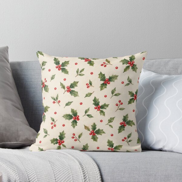 Item preview, Holly Berry Christmas Watercolor Pattern designed and sold by mycute-stickers.