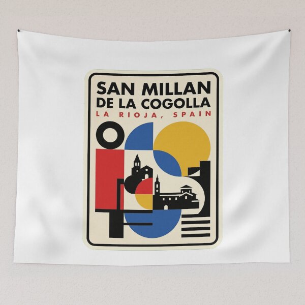 Item preview, Retro San Millan De La Cogolla Bauhaus Geometric Skyline designed and sold by k3rstman1.