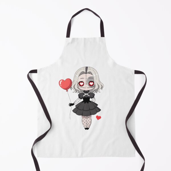 Item preview, Cute Gothic Stitched Doll with Heart Eyes and Heart Balloon designed and sold by Snifferius.