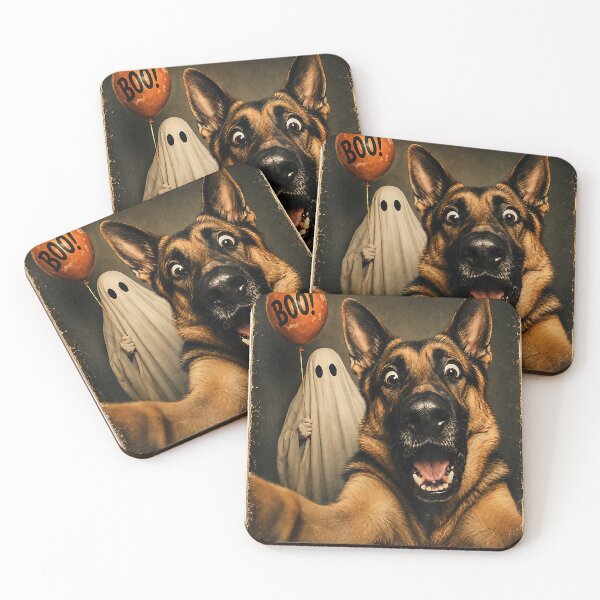 Item preview, German Shepherd Halloween Ghost Selfie Boo Dog Meme Graphic Men Women Funny  designed and sold by MasonPotter.