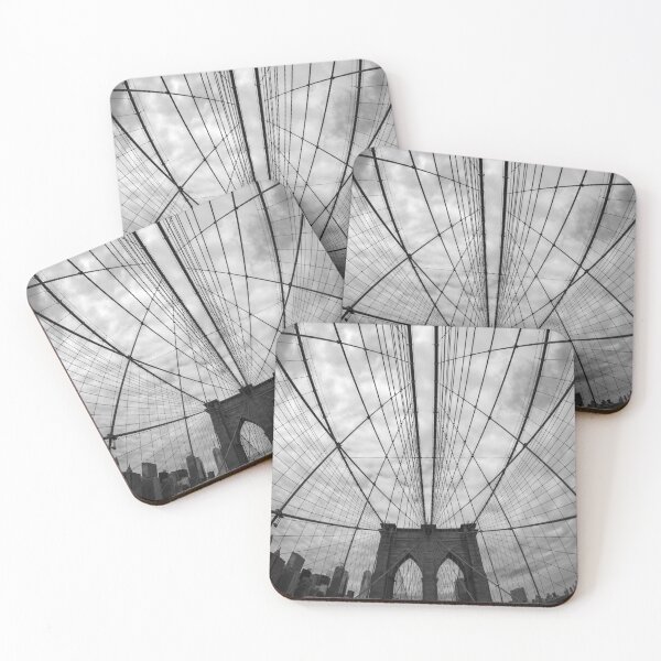 Item preview, Brooklyn Bridge Geometry - B&W NYC Photography designed and sold by Grove of Things.