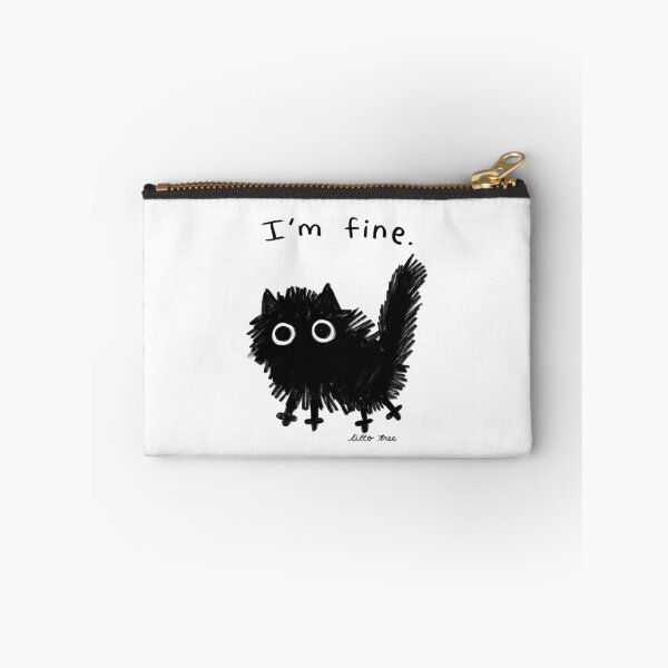 Item preview, I’m Fine Illustrated Cat designed and sold by Littotree.