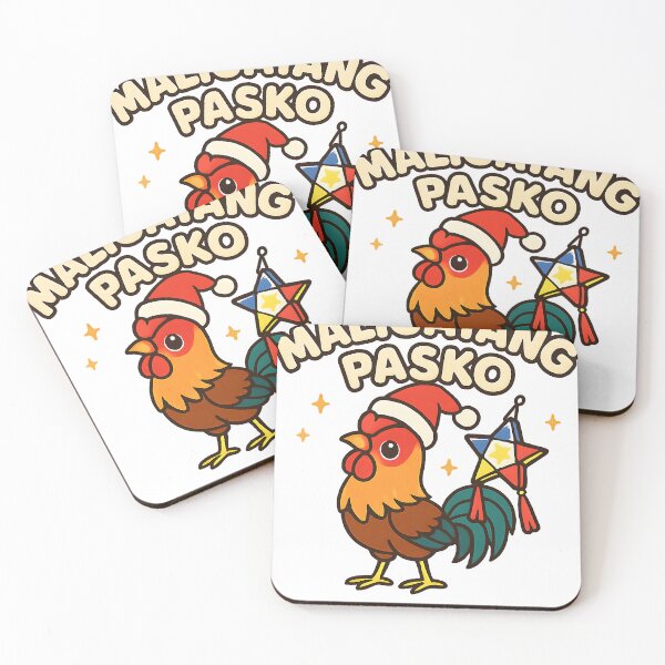 Item preview, Maligayang Pasko Filipino Christmas Rooster Tandang Comfort  designed and sold by MasonPotter.