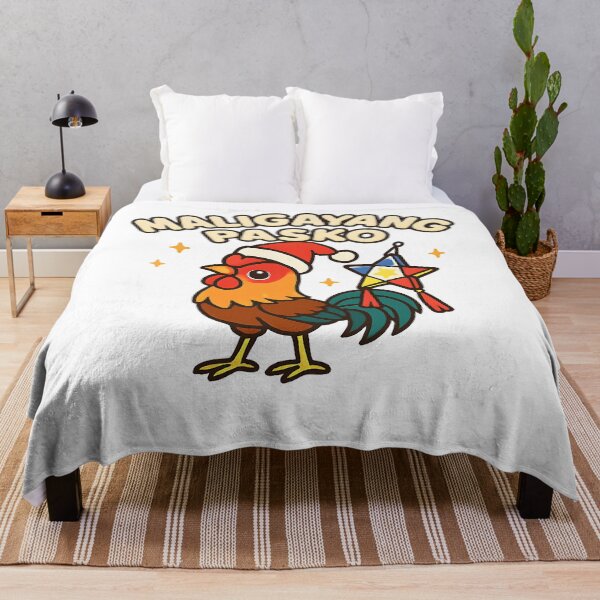 Item preview, Maligayang Pasko Filipino Christmas Rooster Tandang Comfort designed and sold by MasonPotter.