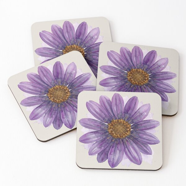 Item preview, Lilac Daisy in Watercolor – Botanical Illustration designed and sold by SuperMama1973.
