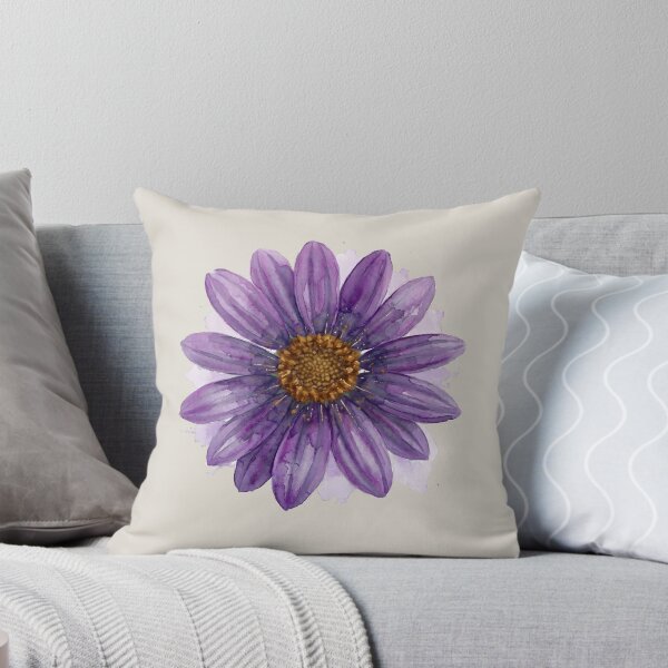 Item preview, Lilac Daisy in Watercolor – Botanical Illustration designed and sold by SuperMama1973.