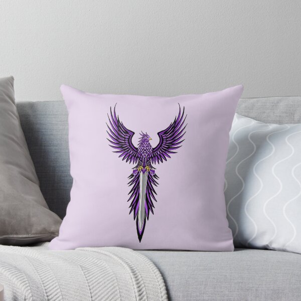Item preview, Majestic Purple Phoenix with Fantasy Knight Sword Crest designed and sold by URSM.