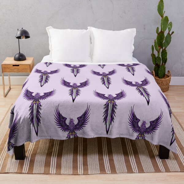 Item preview, Majestic Purple Phoenix with Fantasy Knight Sword Crest designed and sold by URSM.