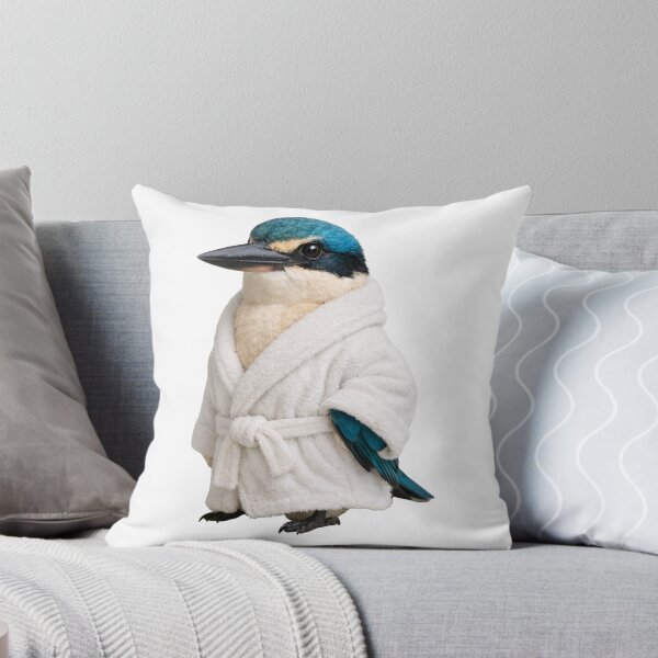 Item preview, Sacred Kingfisher Fluffy Bathrobe designed and sold by Sillytoe.