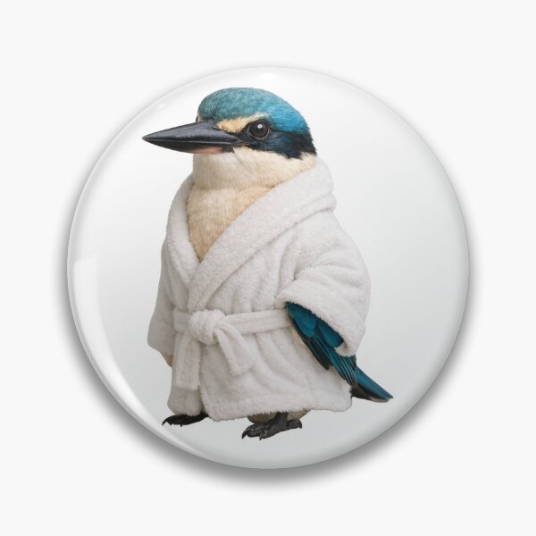 Item preview, Sacred Kingfisher Fluffy Bathrobe designed and sold by Sillytoe.
