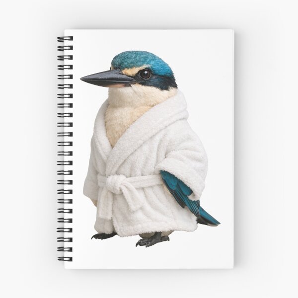 Item preview, Sacred Kingfisher Fluffy Bathrobe designed and sold by Sillytoe.
