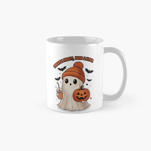 Item preview, Coffee First Boo Later Cute Halloween Ghost designed and sold by Thespase.