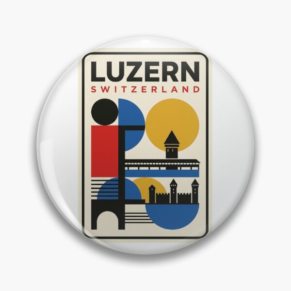 Item preview, Retro Luzern Bauhaus Geometric Skyline designed and sold by k3rstman1.