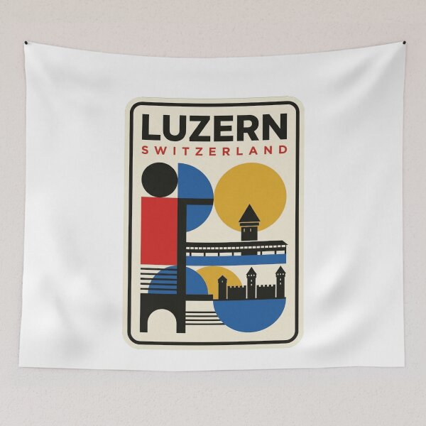 Item preview, Retro Luzern Bauhaus Geometric Skyline designed and sold by k3rstman1.