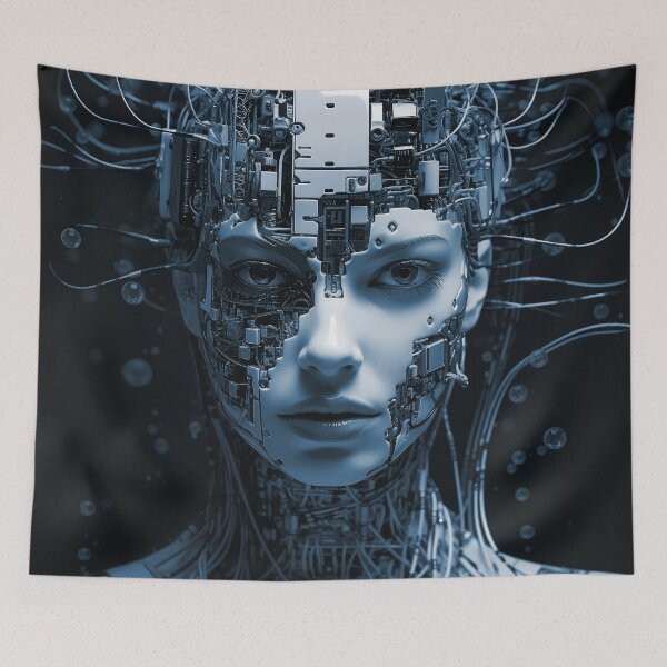 Item preview, Cosmic Alien Robot Face: Sci-Fi Fantasy Art designed and sold by DEC02.