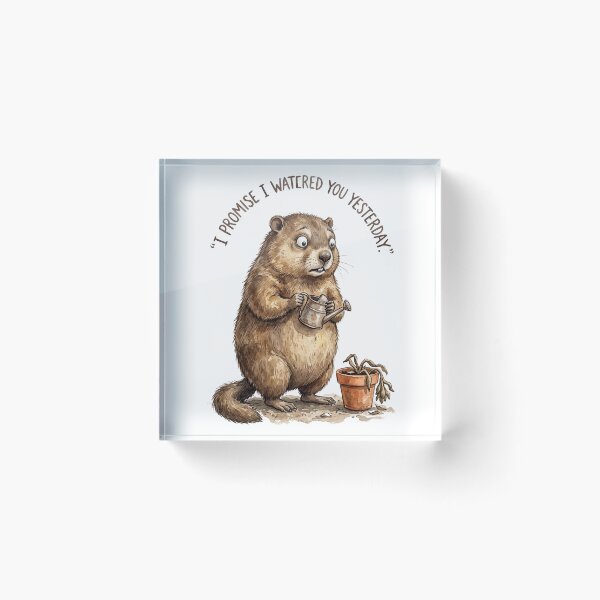 Item preview, Guilty Beaver Plant Water designed and sold by Tiffany Roy.