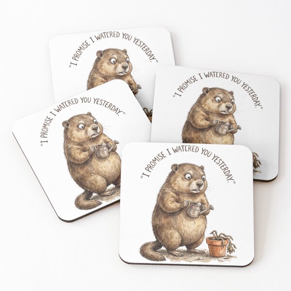 Item preview, Guilty Beaver Plant Water designed and sold by Tiffany Roy.