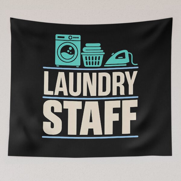 Item preview, Laundry Staff Worker Aide Attendant Funny Cleaning Service designed and sold by Chromatic-Cubes.