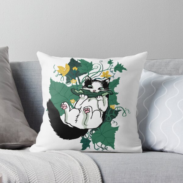 Item preview, Mauri Character Holding a Cucumber with Colorful Flowers Artistic Illustration designed and sold by Bastchamen.