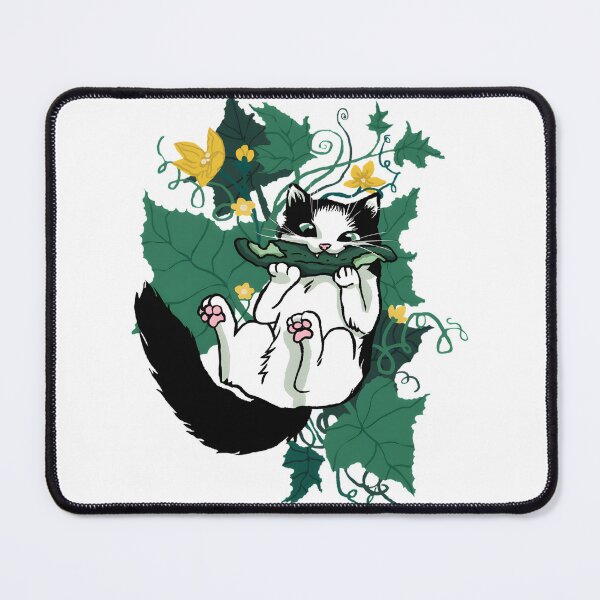 Item preview, Mauri Character Holding a Cucumber with Colorful Flowers Artistic Illustration designed and sold by Bastchamen.