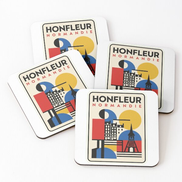 Item preview, Retro Honfleur Bauhaus Geometric Skyline designed and sold by k3rstman1.