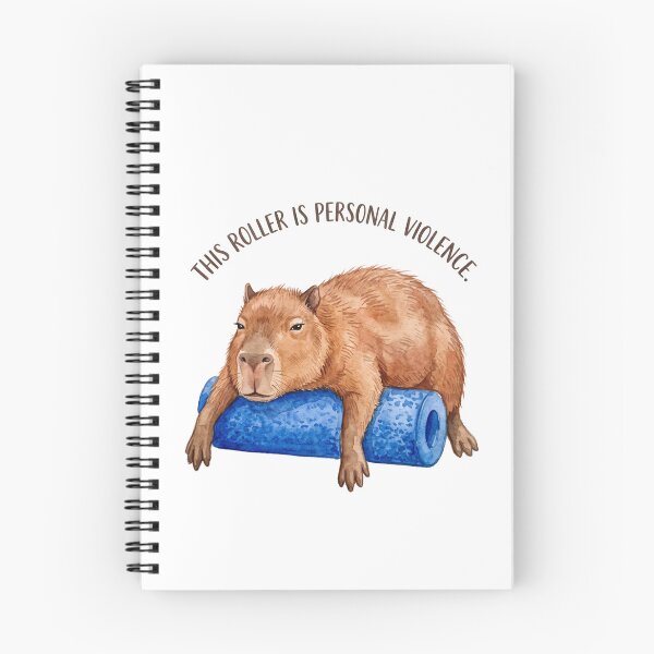 Item preview, Tired Capybara Foam Roller designed and sold by Tiffany Roy.