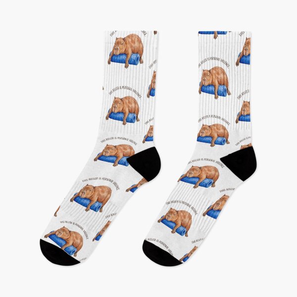 Item preview, Tired Capybara Foam Roller designed and sold by Tiffany Roy.
