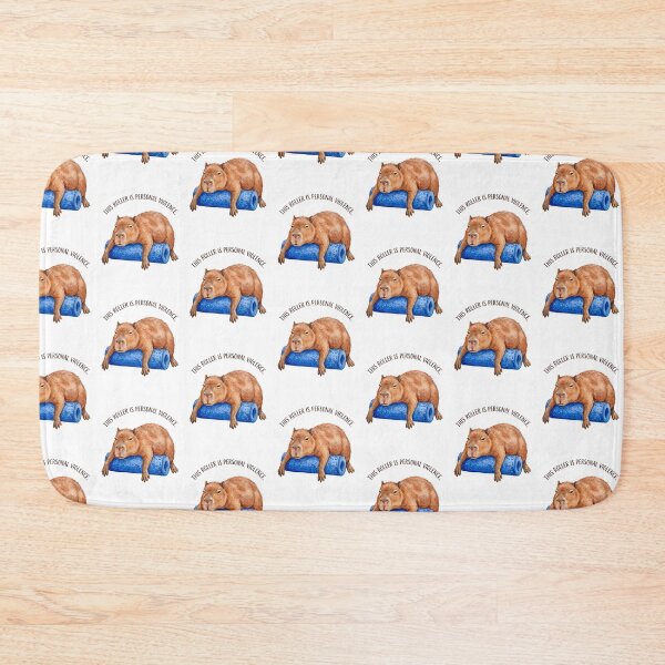 Item preview, Tired Capybara Foam Roller designed and sold by Tiffany Roy.