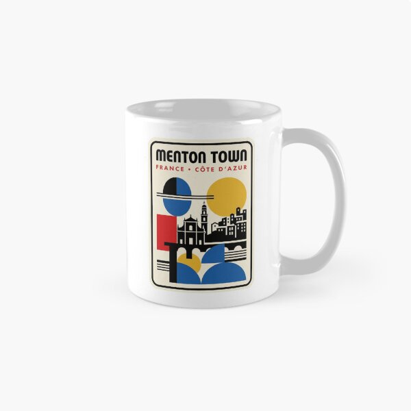 Item preview, Retro Menton Town Bauhaus Geometric Skyline designed and sold by k3rstman1.
