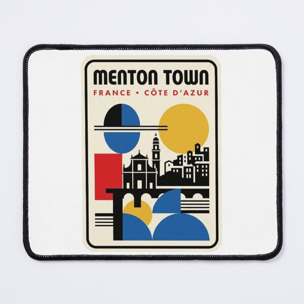 Item preview, Retro Menton Town Bauhaus Geometric Skyline designed and sold by k3rstman1.