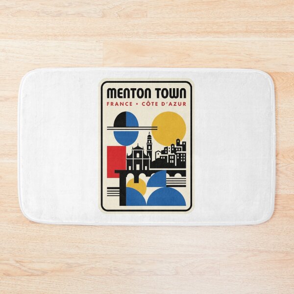 Item preview, Retro Menton Town Bauhaus Geometric Skyline designed and sold by k3rstman1.