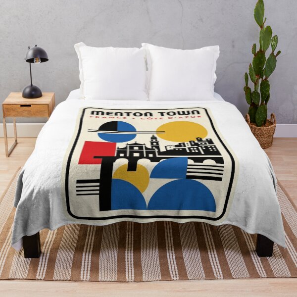 Item preview, Retro Menton Town Bauhaus Geometric Skyline designed and sold by k3rstman1.