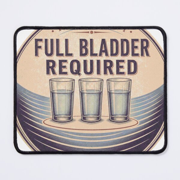 Item preview, Full bladder required. Abdominal ultrasound badge. designed and sold by BoosterShop.