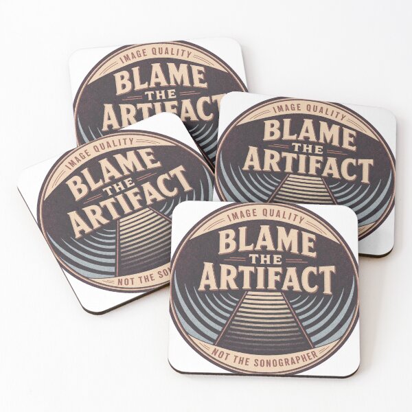 Item preview, Blame The Artifact Sonography Image Quality Badge designed and sold by BoosterShop.